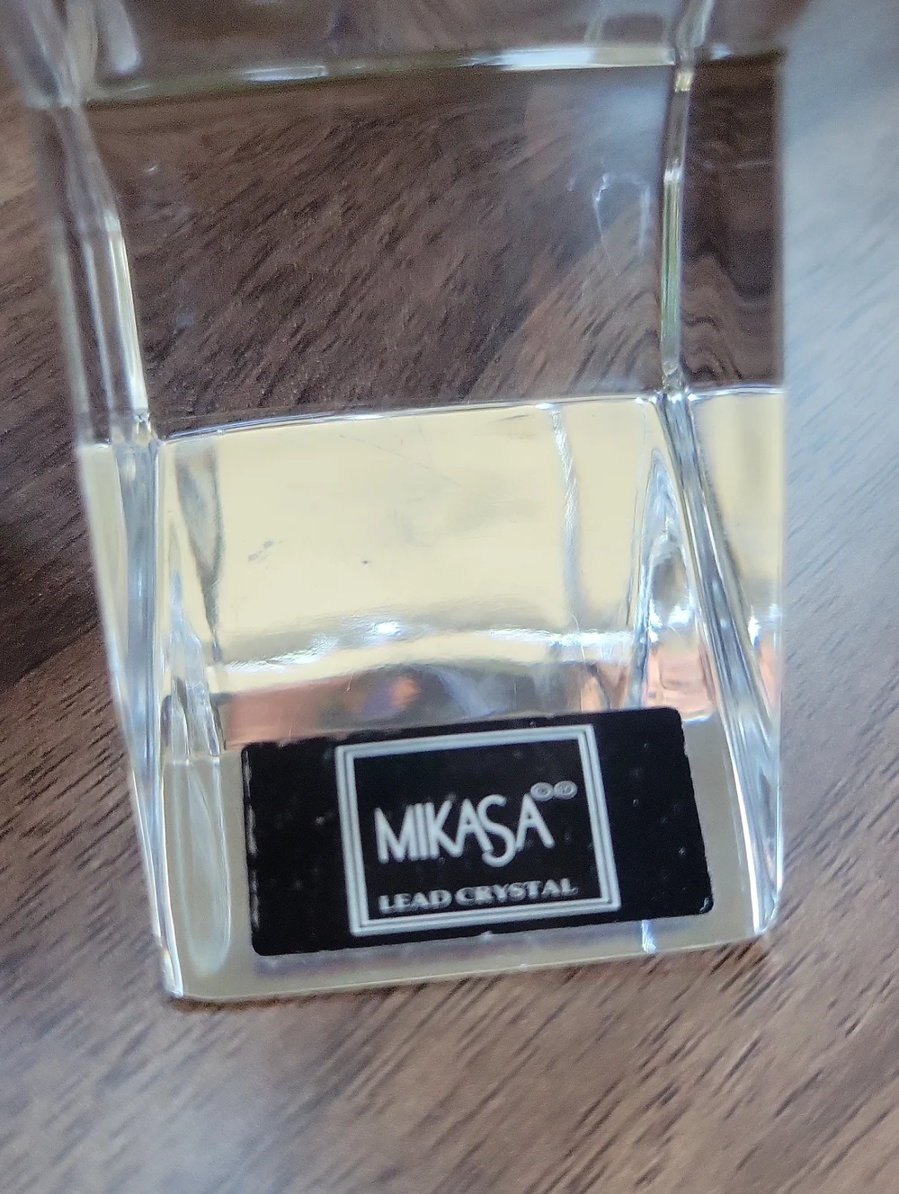 Mikasa Clear Crystal Zig Zag Candlestick Pair - Clear